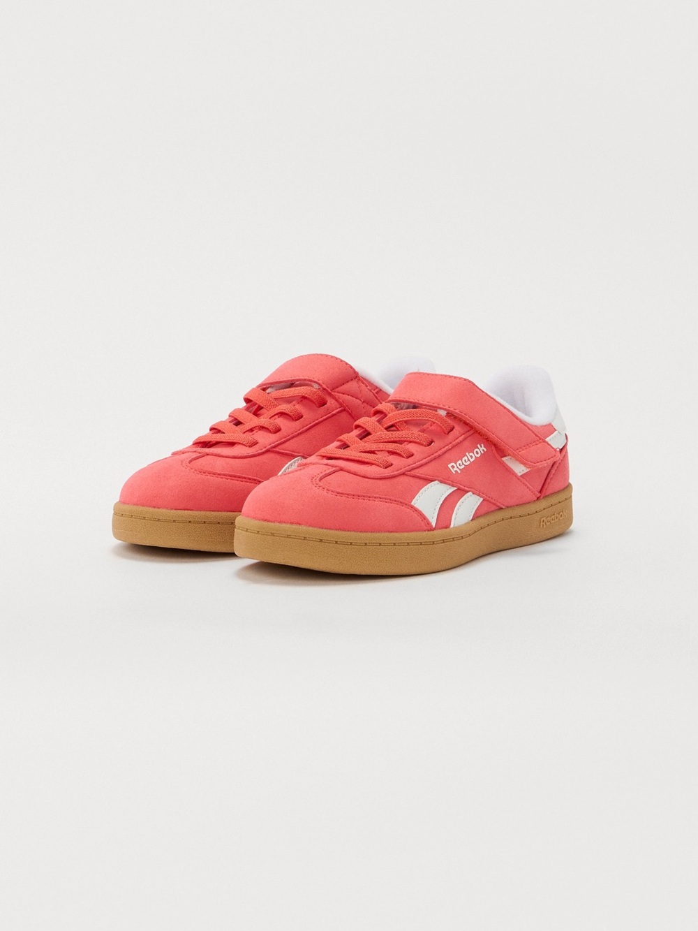 Reebok Kids Coral Pink Low-Top Sneakers with White Accents